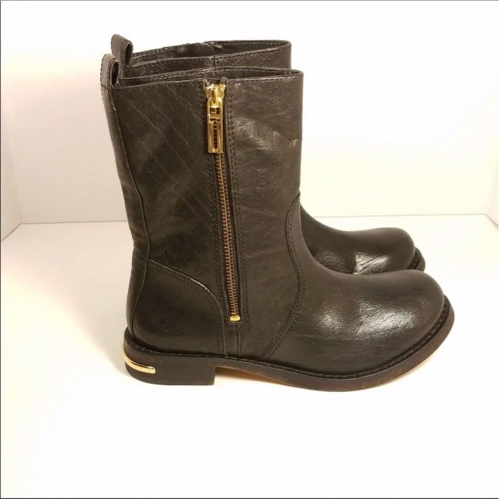 Tory Burch Black Elyse Distressed Leather Boot